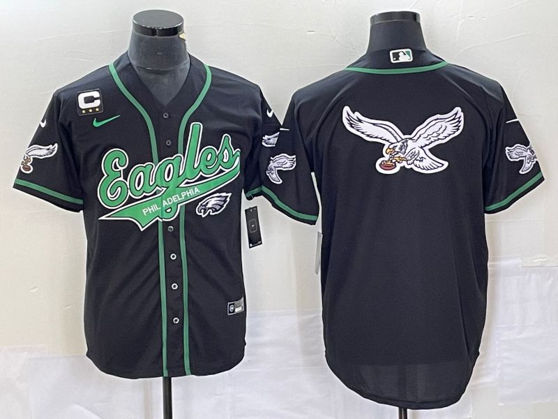 Men Philadelphia Eagles Blank Black Nike 2023 Co Branding Game NFL Jersey style 12->customized nhl jersey->Custom Jersey